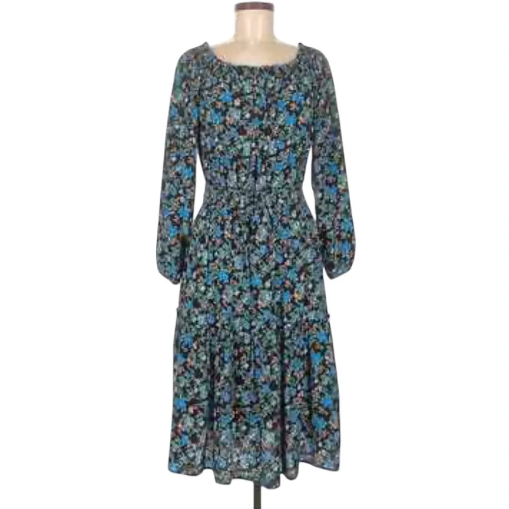 Club Monaco Blue Tie Front Sundress with Cowl Neck Final Sale - Picture 11 of 16